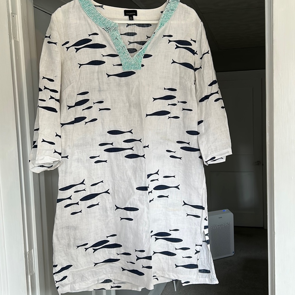 Talbots Linen Beach Coverup, Size Medium